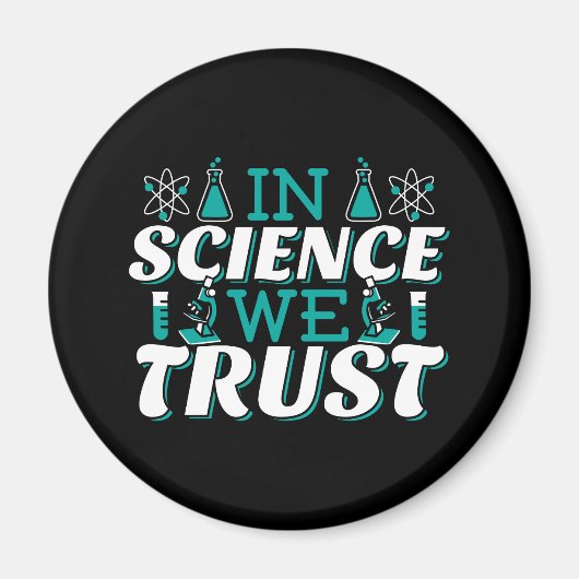 Aimant Citation 'Nous croyons en la Science' - Enseignant (Devant)
