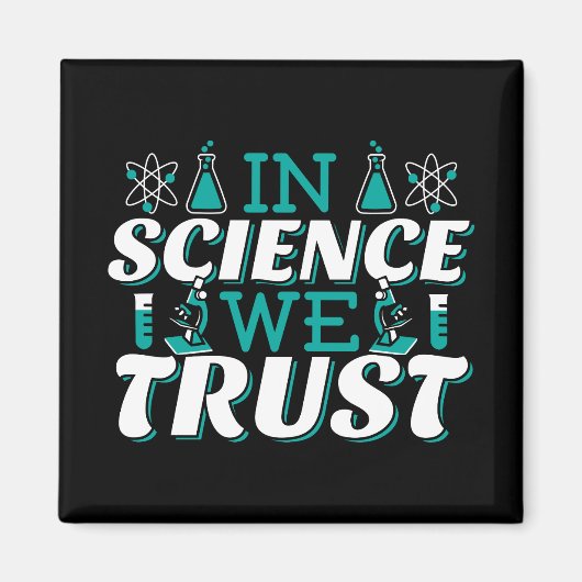 Aimant Citation 'Nous croyons en la Science' - Enseignant (Devant)