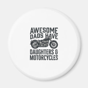 Aimant Citation Papa Filles Moto Conception Vectorielle V