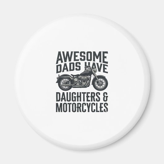 Aimant Citation Papa Filles Moto Conception Vectorielle V (Devant)