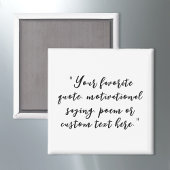 Aimant Citation personnalisée Calligraphie de script élég