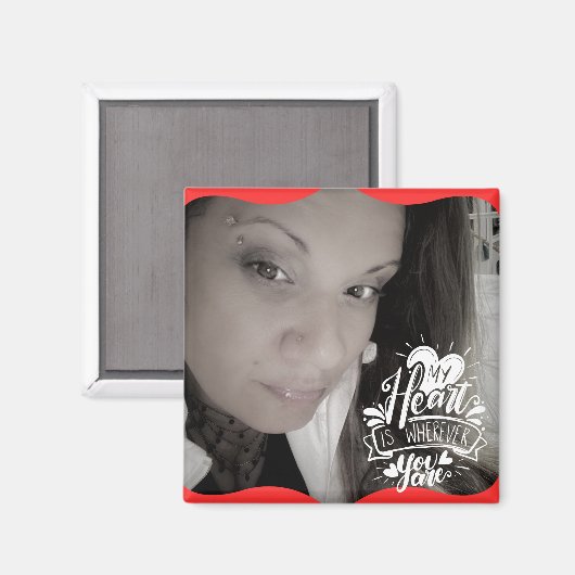 Aimant Citation Photo Saint Valentin Longue distance (Recto/Verso)