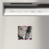 Aimant Citation Photo Saint Valentin rose (In Situ (Lave-vaisselle))