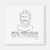 Aimant Citation Platon Sur Les Sages Et Les Fools - Grec  (Devant)