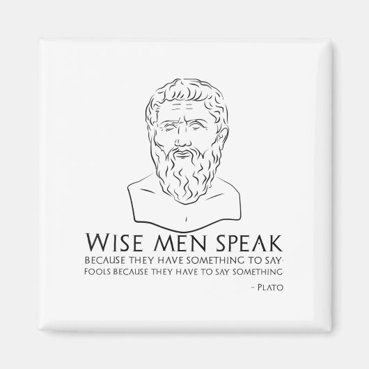 Aimant Citation Platon Sur Les Sages Et Les Fools - Grec  (Devant)