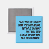 Aimant Citation RBG - Luttez pour les choses qui vous int (Recto/Verso)