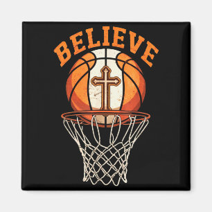 Aimant Citation Rétro Croire Basketball Chrétien Motivati