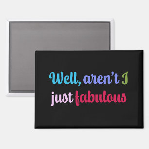 Aimant Citation Sassy dans une police Cool Multicolore
