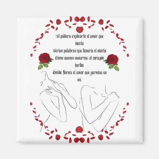 Aimant Citation "Si Pudiera Explicarte" (Devant)