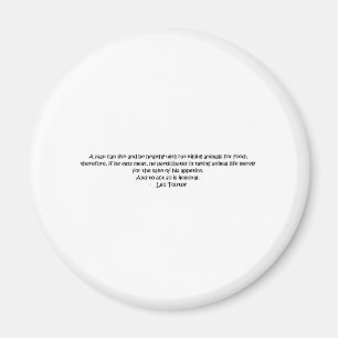 Aimant Citation végétarienne de Tolstoy