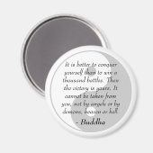 Aimant Citations de Bouddha célèbres - Conquérir (Recto/Verso)