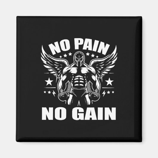 Aimant Citations De Boxer Pas De Douleur Pas De Gain Sign (Devant)