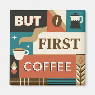 Aimant Citations de café coloré
