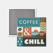 Aimant Citations de café coloré (Recto/Verso)