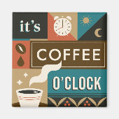 Aimant Citations de café coloré (Devant)