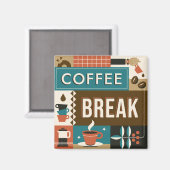 Aimant Citations de café coloré (Recto/Verso)