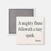 Aimant Citations de citation vintage Dante Mighty Flame M (Recto/Verso)