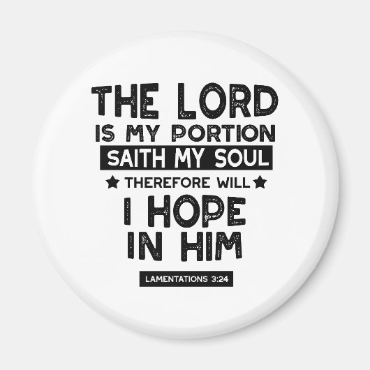 Aimant Citations de Lamentations 3:24 L'Éternel est ma Pa (Devant)