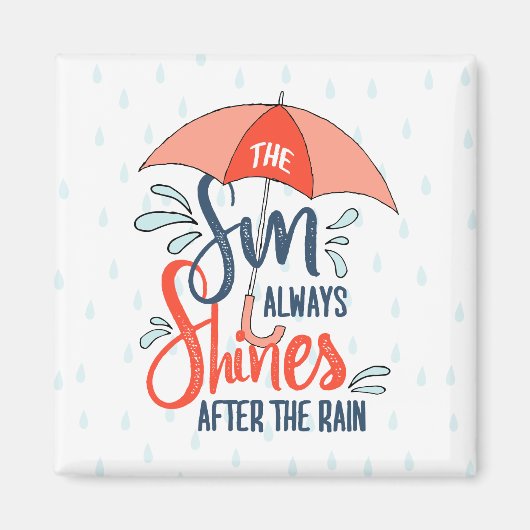 Aimant Citations de pluie Sun Citations de résultats posi (Devant)