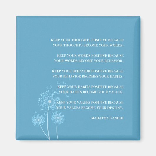 Aimant Citations d'inspiration | Citations de Gandhi (Devant)
