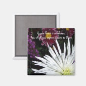 Aimant Citations d'inspiration de fleurs épanouies (Recto/Verso)