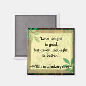 Aimant Citations Inspirational Shakespeare|Love (Recto/Verso)
