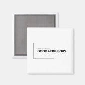 Aimant Citations MODERNES : bonnes clôtures, bons voisins (Recto/Verso)