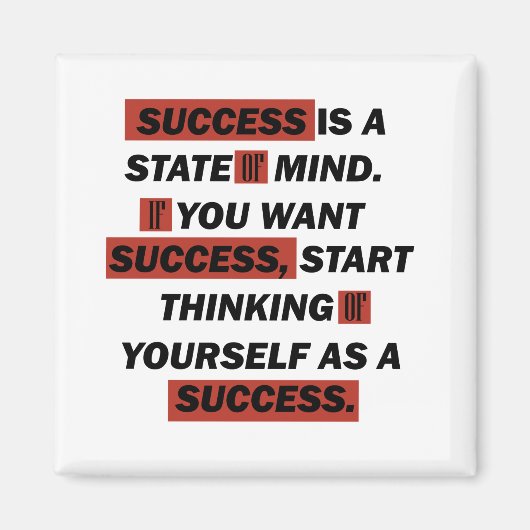 Aimant citations motivationnelles pour la réussite (Devant)