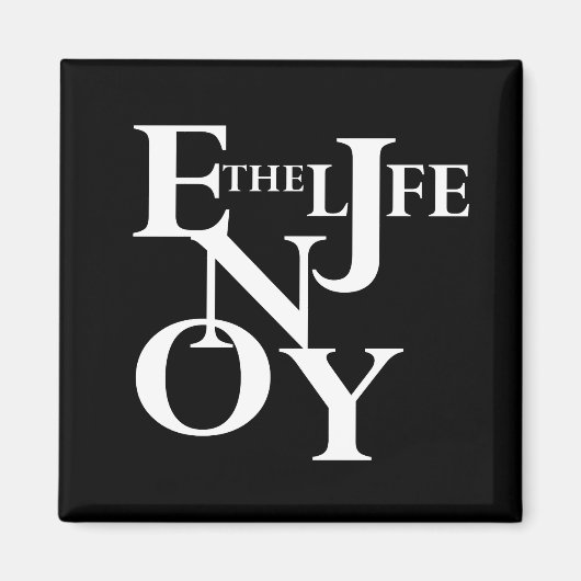 Aimant citations motivationnelles sur la vie (Devant)