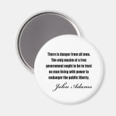 Aimant Citations politiques de John Adams (Recto/Verso)