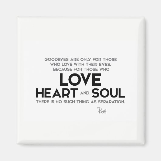 Aimant CITATIONS : Rumi : Goodbyes, séparation (Devant)