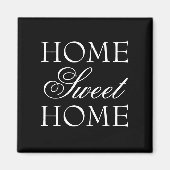 Aimant Citer l'aimant domestique doux en noir et blanc (Devant)