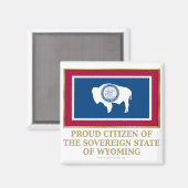 Aimant Citoyen fier du Wyoming (Recto/Verso)
