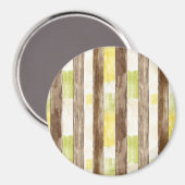Aimant Citron Citrus Jaune Lime Faux Bois Rayures (Recto/Verso)