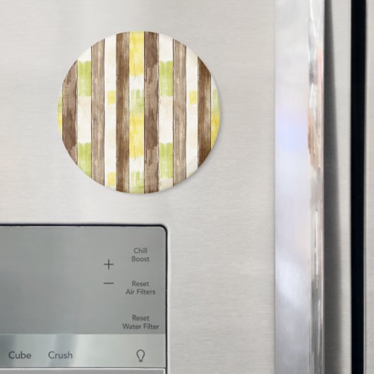 Aimant Citron Citrus Jaune Lime Faux Bois Rayures (In situ (réfrigérateur))