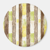 Aimant Citron Citrus Jaune Lime Faux Bois Rayures (Devant)
