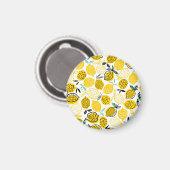 Aimant Citron Design été Illustration Vintage (Recto/Verso)