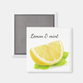 Aimant Citron et menthe (Recto/Verso)
