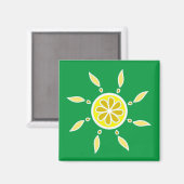 Aimant Citron soleil frais (Recto/Verso)