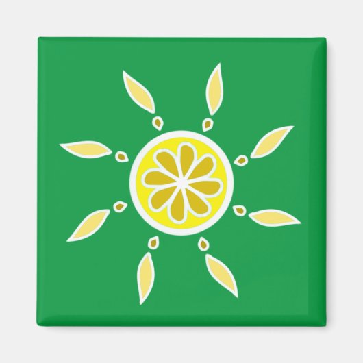Aimant Citron soleil frais (Devant)