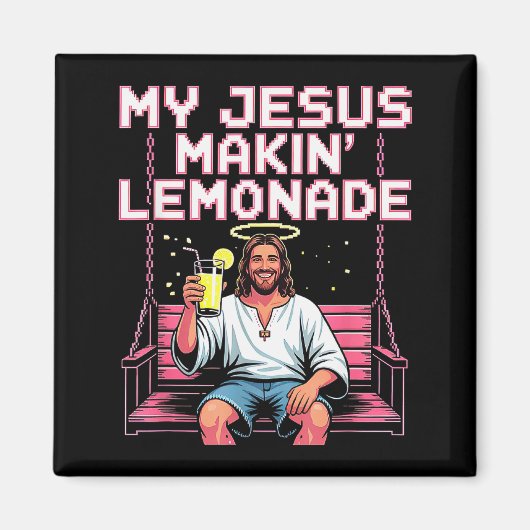 Aimant Citronnade de Jésus Mème chrétien drôle  (Devant)