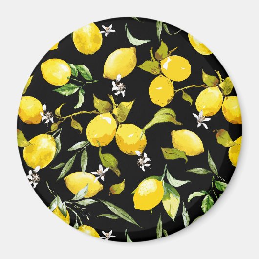 Aimant Citrons aquarelle 7 (Devant)