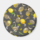 Aimant citrons d'aquarelle 34 (Devant)