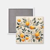 Aimant Citrons Et Citrus D'Été Motif Frais (Recto/Verso)