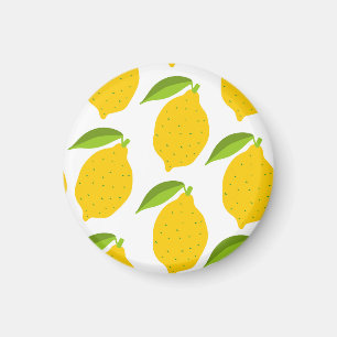 Aimant citrons jaunes, motif artistique sans soudure.