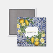 Aimant Citrons méditerranéens Mariage portugais Favoriser (Recto/Verso)