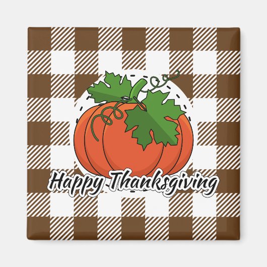 AIMANT CITROUILLE BROWN - BON THANKSGIVING (Devant)