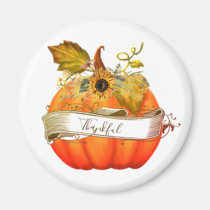 Aimant Citrouille d'automne personnalisable