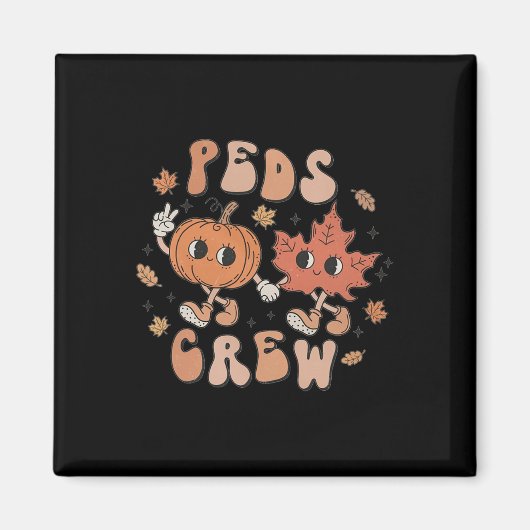 Aimant CITROUILLE de l'équipage PEDS Thanksgiving Fall Nu (Devant)