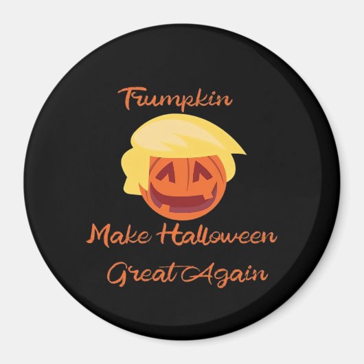 Aimant Citrouille de Trumpkin Halloween Design - Éffrayan (Devant)
